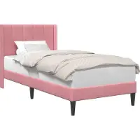 vidaXL Bedframe met hoofdeinde Roze 80 x 200 cm Fluweel