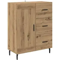 vidaXL Highboard 2 st Artisan Eiken 69,5 x 32,5 x 180 cm Bewerkt hout