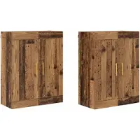 vidaXL Wandkast 2 st Oudhout 69,5 x 34 x 90 cm Bewerkt hout