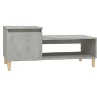 vidaXL Salontafel 100x50x45 cm bewerkt hout betongrijs