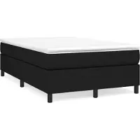 vidaXL Boxspring bed stof zwart 140x190 cm