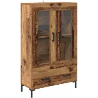vidaXL Hoge kast, gerecycled hout, 69,5 x 31 x 115 cm, houtvezel
