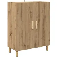 vidaXL Dressoir Artisanaal eiken 69,5 x 34 x 90 cm Bewerkt hout