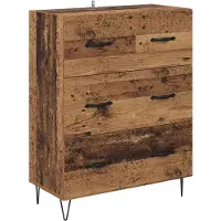vidaXL Highboard Oud Hout 69,5 x 34 x 90 cm Bewerkt hout