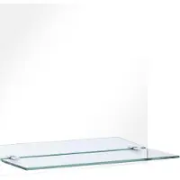 vidaXL Wandspiegel met schap 40x40 cm gehard glas
