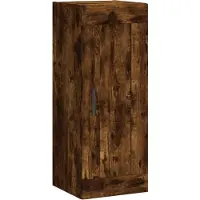vidaXL Wandkast 34,5x34x90 cm bewerkt hout gerookt eikenkleurig