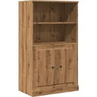 vidaXL Hoge kast 60x35,5x103,5 cm bewerkt hout artisanaal eikenkleurig