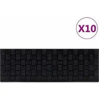 vidaXL Trapmatten 10 st 25x75 cm rubber