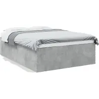 vidaXL Bedframe bewerkt hout betongrijs 120x190 cm