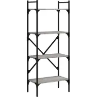vidaXL Boekenkast 5-laags 56x31,5x174 cm bewerkt hout grijs sonoma