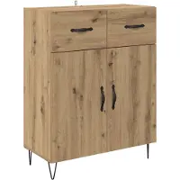 vidaXL Highboard Artisan Eiken 69,5 x 34 x 180 cm Bewerkt hout