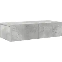 vidaXL Wandschap met lades 60x26,5x15 cm bewerkt hout betongrijs