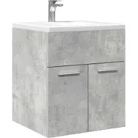 vidaXL Wastafelkast 41x38,5x46 cm bewerkt hout betongrijs