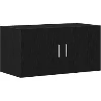 vidaXL Wandkast 80x39x40 cm spaanplaat zwart eikenkleurig