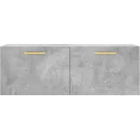 vidaXL Wandkast 100x36,5x35 cm bewerkt hout betongrijs