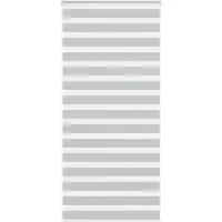 vidaXL Zebra rolgordijn 110x200 cm stofbreedte 105,9 cm lichtgrijs