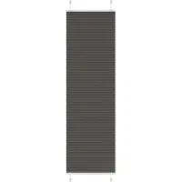 vidaXL Plissé rolgordijn 55x200 cm stofbreedte 54,4 cm polyester zwart