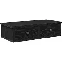 vidaXL Wandschap met lades 60x28x15 cm bewerkt hout zwart