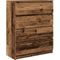 vidaXL Dressoir 80x35x99 cm spaanplaat oud hout