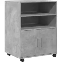 vidaXL Rolkast 60x48x81 cm bewerkt hout betongrijs