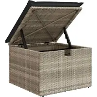 vidaXL 8-delige tuinmeubelset met kussens, lichtgrijs, polyrotan
