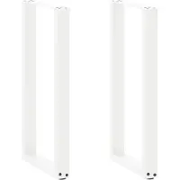 vidaXL Bartafelpoten 2 st U-vormig 60x(100-101) cm staal wit