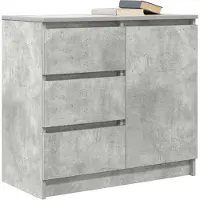 vidaXL Dressoir met lade 71x35x65 cm spaanplaat betongrijs
