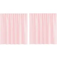 vidaXL Gordijnen voile met lussen 2 st 140x140 cm lichtroze