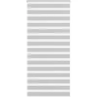 vidaXL Zebra rolgordijn 115x230 cm stofbreedte 110,9 cm lichtgrijs