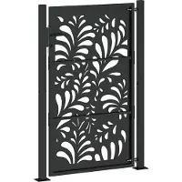 vidaXL Poort met golfontwerp 100x150 cm staal zwart
