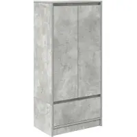 vidaXL Kast met lade 55,5x34x119,5 cm spaanplaat betongrijs