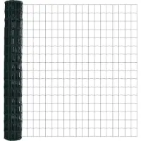 vidaXL Euro Hek Groen 1,5 x 10 m PVC-gelaagd ijzer