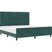 vidaXL Boxspring bed met hoofdeinde Donkergroen 180 x 200 cm Fluweel