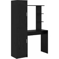 vidaXL Bureau Zwart Eiken 113.5 x 39 x 168 cm 2 st