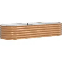vidaXL Verhoogde plantenbak, bruin, 240 x 80 x 44 cm, staal