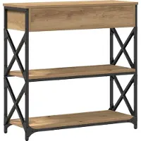 vidaXL Console Tafel artisanaal eikenkleurig 75 x 28 x 75 cm