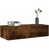 vidaXL Wandschap met lades 60x26,5x15 cm bewerkt hout gerookt eiken