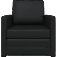 vidaXL Slaapbank Zwart 74 x 77 x 81 cm Kunstleer