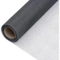 vidaXL Gaas 100x2000 cm glasvezel grijs
