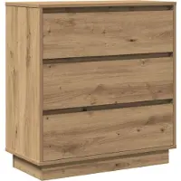 vidaXL Nachtkastje Artisan Eiken 71 x 34,5 x 75 cm Bewerkt hout