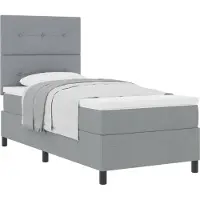 vidaXL Boxspring bed met matras Lichtgrijs 80 x 200 cm Stof