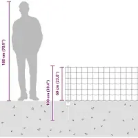vidaXL Euro-hek met palen 50 x 0,6 m Gegalvaniseerd staal Mesh