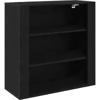 vidaXL Wandkast met plank Zwart Eiken 80 x 33 x 80 cm Bewerkt hout