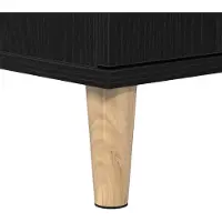 vidaXL Badkamerkast Zwart Eiken 30 x 30 x 190 cm Bewerkt hout