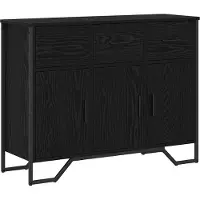 vidaXL Dressoir Zwart Eiken 97 x 32,5 x 74,5 cm