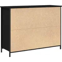 vidaXL Dressoir Zwart Eiken 100 x 35 x 75 cm