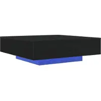 vidaXL Salontafel Zwart Eiken 100 x 100 x 31 cm Bewerkt hout