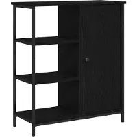 vidaXL Dressoir, zwart, eikenlook, 70 x 30 x 80 cm