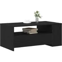 vidaXL Salontafel Zwart Eiken 102 x 55 x 43,5 cm Bewerkt hout