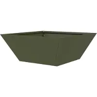 vidaXL Plantenbak Olijfgroen 40 x 40 x 15 cm Koudgewalst staal